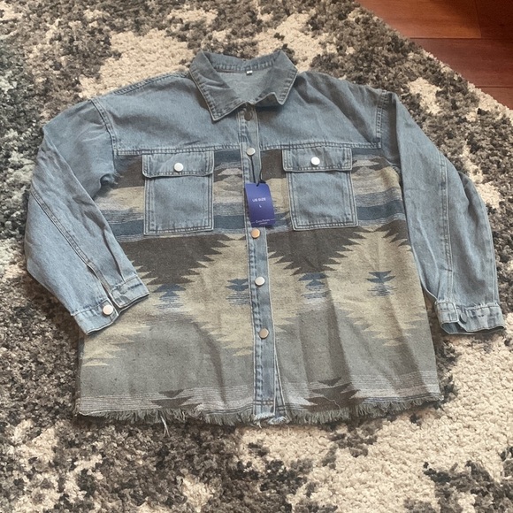 Denim Contrast Chouyatou Jacket size L - Picture 2 of 3